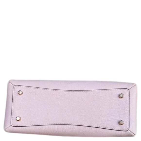 COACH Leather Washed Mauve Mini Lillie Carryall Golden Hardware Feet NWT - Picture 5 of 11